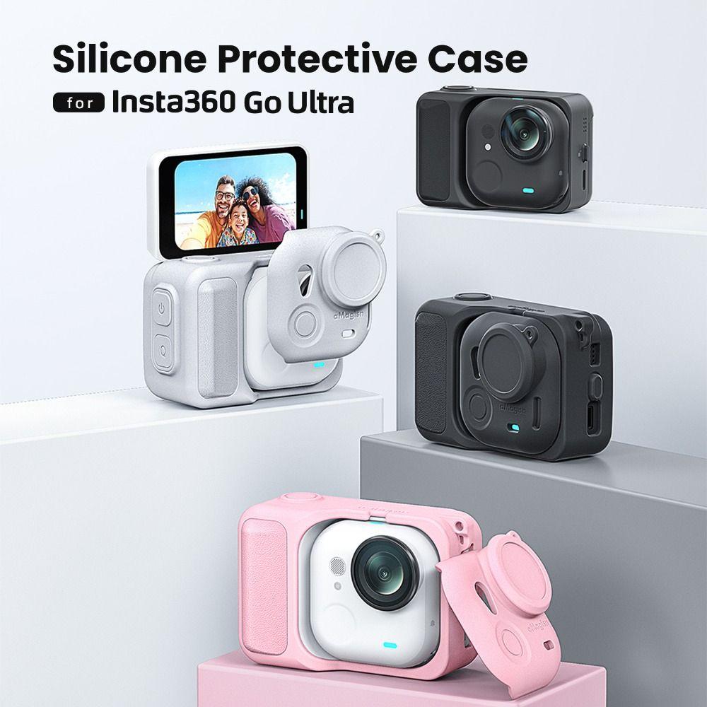 Scratch-proof Protective Case Silicone Lens Cap for Insta360 Go Ultra Action Camera Accessories