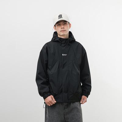 Amerikanische Jacke Herren Frühling Berg Outdoor Dreifach-proof Lässig Locker Werkzeugbekleidung Kapuzenjacke