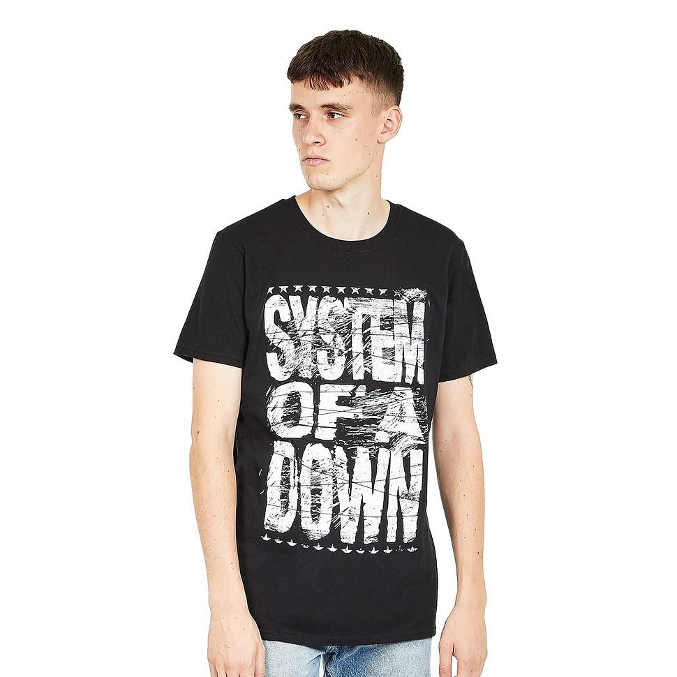 System Of A Down Distressed Logo T-Shirt Black S