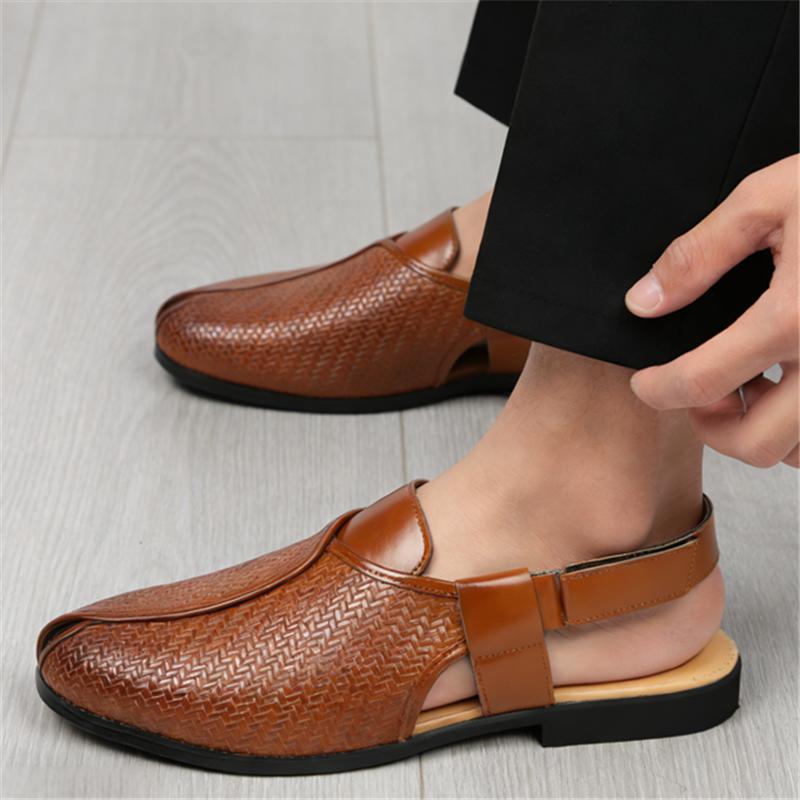 Summer Fashion New Men's Gladiators Peep Toe Strap Buckle Casual Shoes Breathable Beach Sandals Outdoor Slippers Plus Size 38-46