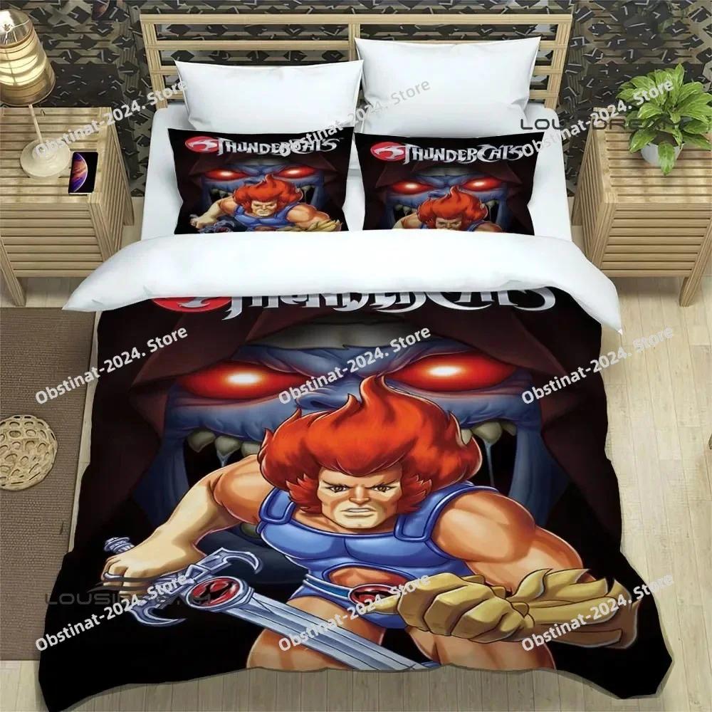 Thundercats Anime Bedding Set Printed Bed Set With Pillowcase Duvet Cover Soft Single Double Queen Super King Size Luxury Gift