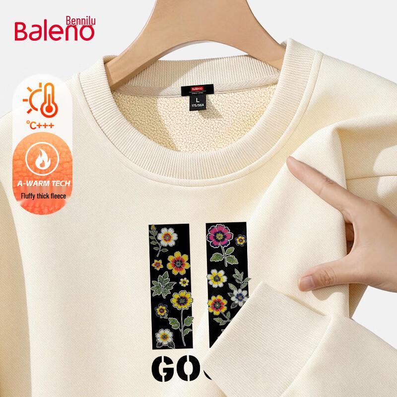 

Baleno Men s Floral Fleece Lined Crewneck Sweatshirt 2XL