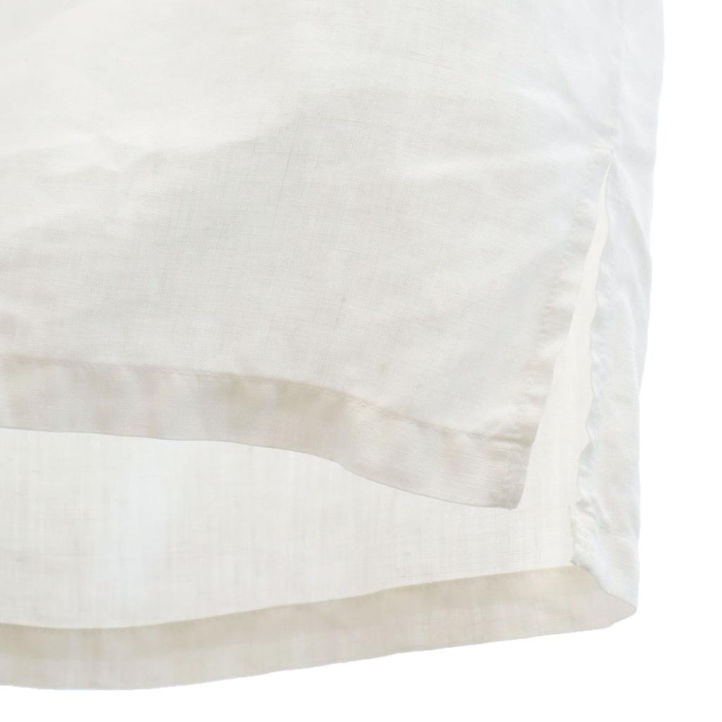 issei miyake the shirts 90s Linen Old Long sleeve Band collar shirt M Men's Used