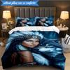 3PCS Dragon Queen's Majesty Bedding Set,Including 1pc Duvet Cover And 2pcs Pillowcases Perfect for Bedroom, Dormitory, Fan Christmas gift