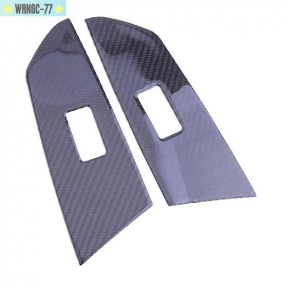 Carbon Fiber Interior Window Switch Cover Trim Fit For Toyota Tundra 2014-2018