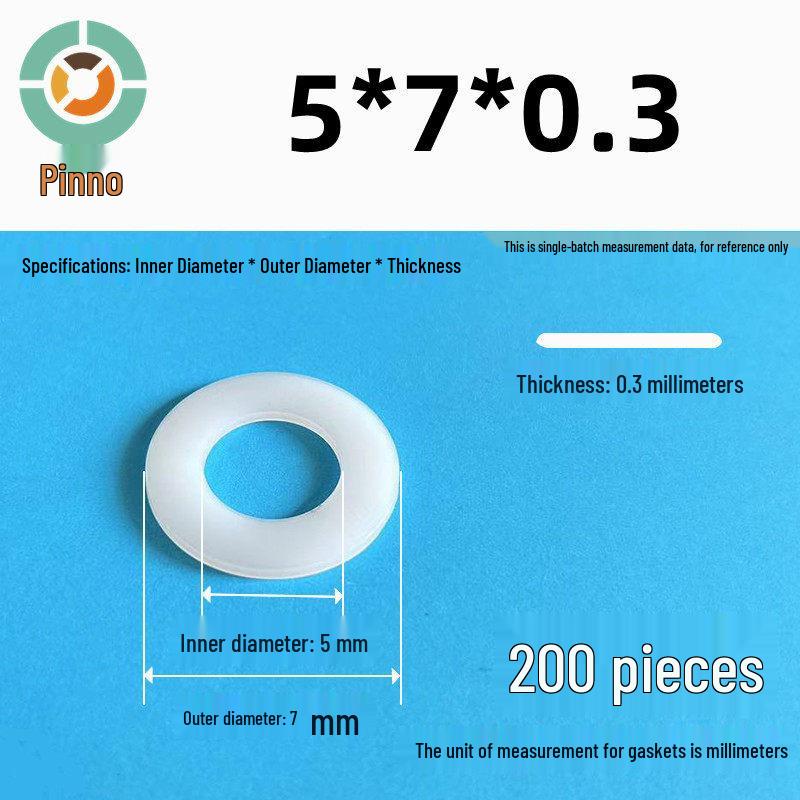 Thickened Nylon Plastic Flat Washer: Hard Plastic Gasket M2-M16