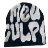 Hot Sell Customized  Adult Fashion Printing Soft Winter Hat Knitted With Letters for Men and Women