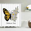 Vlinder Douchegordijn Lente Vlinder Badkamer Douchegordijn Natuur Tuin Plant Waterdicht Douchegordijn Badkuip Decoratie