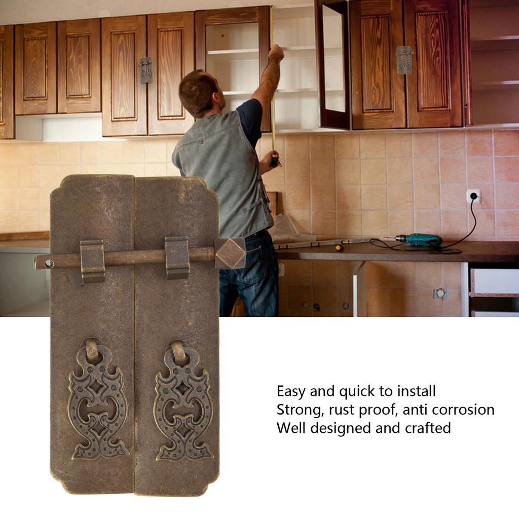 Chinese Antique Brass Handle Retro Exquisite Easy Installation Oriental Cabinet Handles for Cabinets Wardrobes