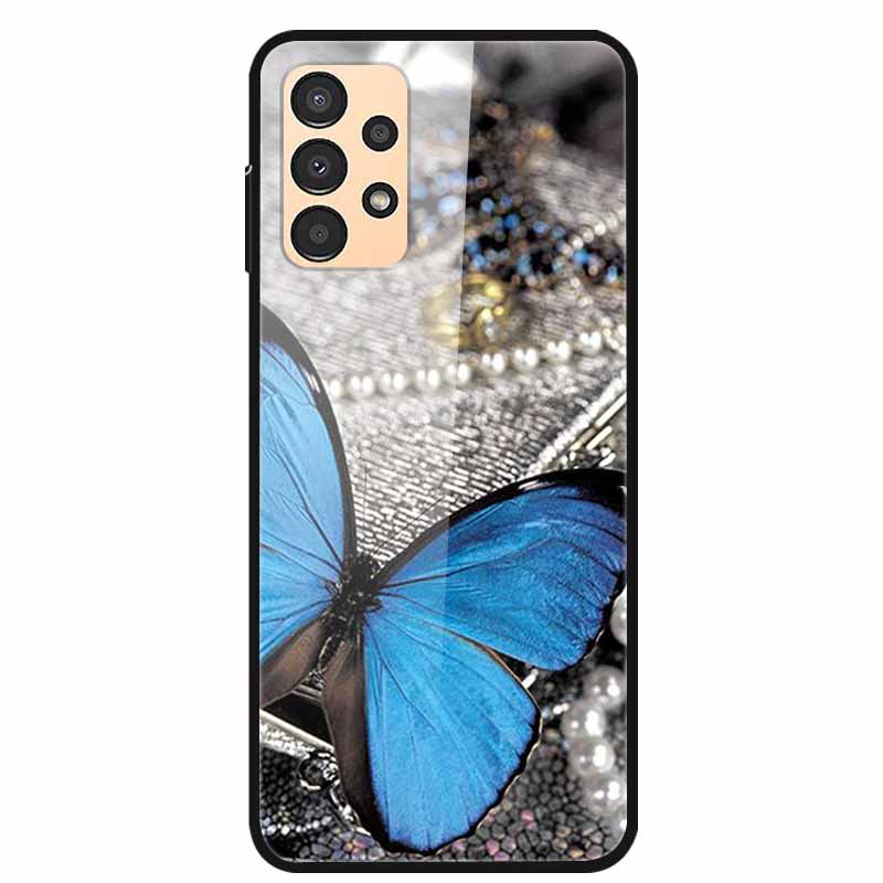 Funda para Samsung A53 5G 2022 Mármol Vidrio Templado Tapa Dura para Fundas de Teléfono Samsung Galaxy A33 A73 5G Protección Fundas