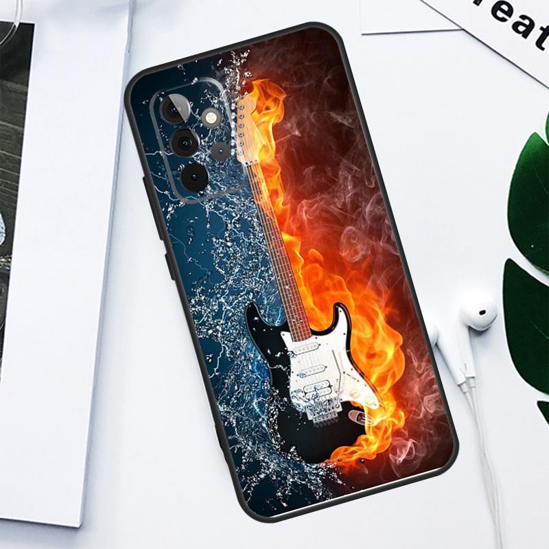 Guitar Music For Samsung Galaxy A55 A54 A35 A15 A34 A14 A53 A33 A13 A05 A06 A16 A22 A32 A52 Phone Case