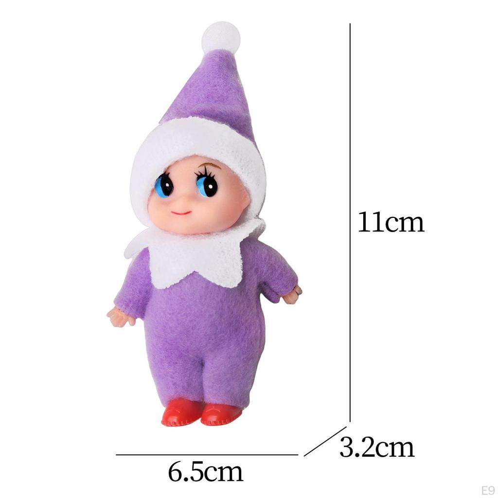 Christmas Elf Decoration Toy Dolls Holiday Ornaments Tiny Xmas