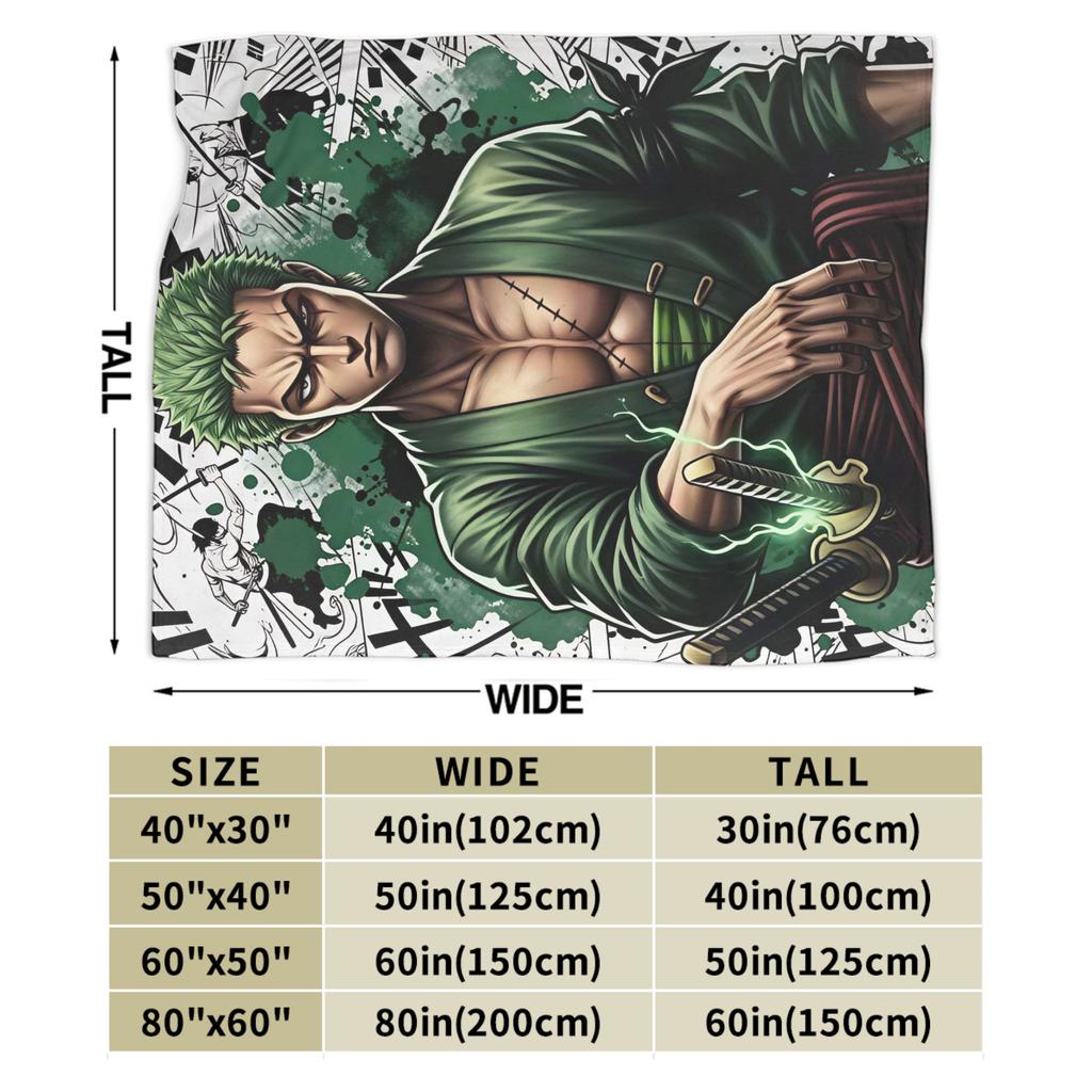Zoros Manga Comic Splash Super Soft Blankets Child Plush Throw Blanket Novelty Bedroom Flannel Bedspread Sofa Bed Cover