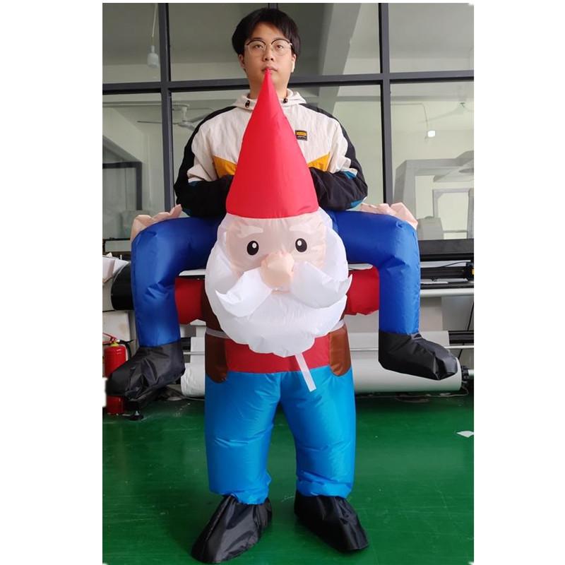 Costume gonfiabile di Babbo Natale, pupazzo di neve e renna di Halloween - Vestito Albero di Natale e omino pan di zenzero