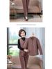 Women's Winter 3-Piece Set: Silk Cotton Coat & Outerwear for Middle-Aged