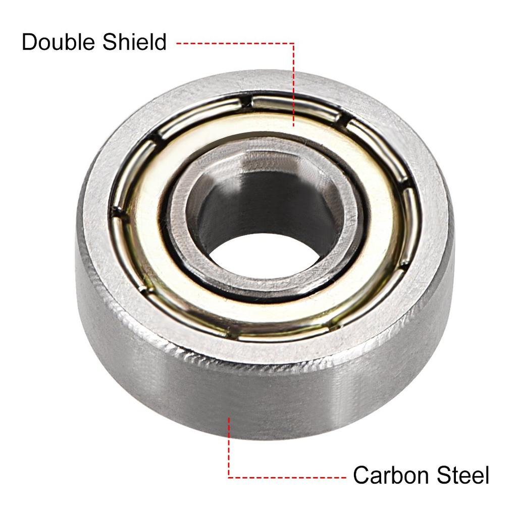 uxcell Ball Bearings, Sealed Bearings, Carbon Steel, 0.2 x 0.5 x 0.2 inches (5