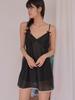 SORRY, TOO MUCH LOVE Ethereal Lace Bustier Sheer Dress_Black