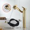 Nice 1080° Swivel Bathroom Sink Faucet Basin Faucet Mixer Deck Mounted Splash Proof Water Tap Shower Head Aerators Tapware PIPE x 2