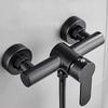 304 Stainless Steel Bathroom Shower Faucet Wall Mounted Triple Bathtub Faucet Hot and Cold Water Mixer Valve Nozzle Tap G1/2in