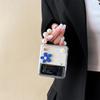 Für Samsung ZFlip6 Faltbares Handyhülle für ZFlod3 Gänseblümchen Klein Frisch Ins Blume Transparent Perle Handheld