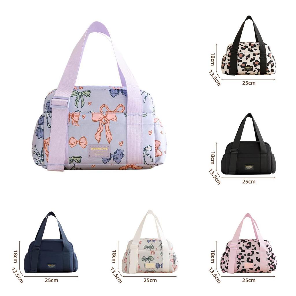 Pattern Cute Bowknot Insulated Lunch Tote For Office Commuters And Meal Storage