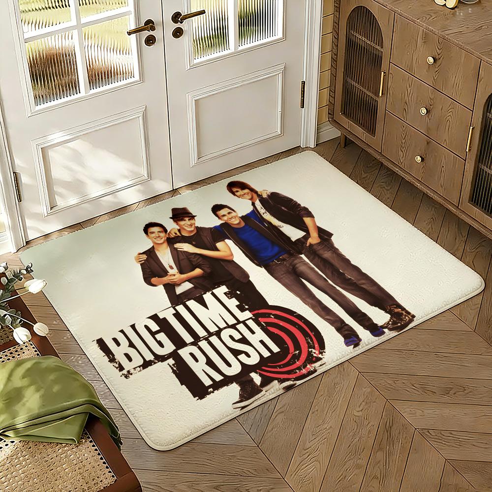 Big Time Rush Floor Mat Soft Thickened Absorbent Non-Slip Bedroom Living Room Door Mat Home Decor Flannel Rugs