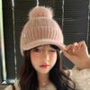 Hat Women's Autumn and Winter New Cycling Warm Ear Protection Knitted Hat Cold-proof Plush Thickened Wool Hat