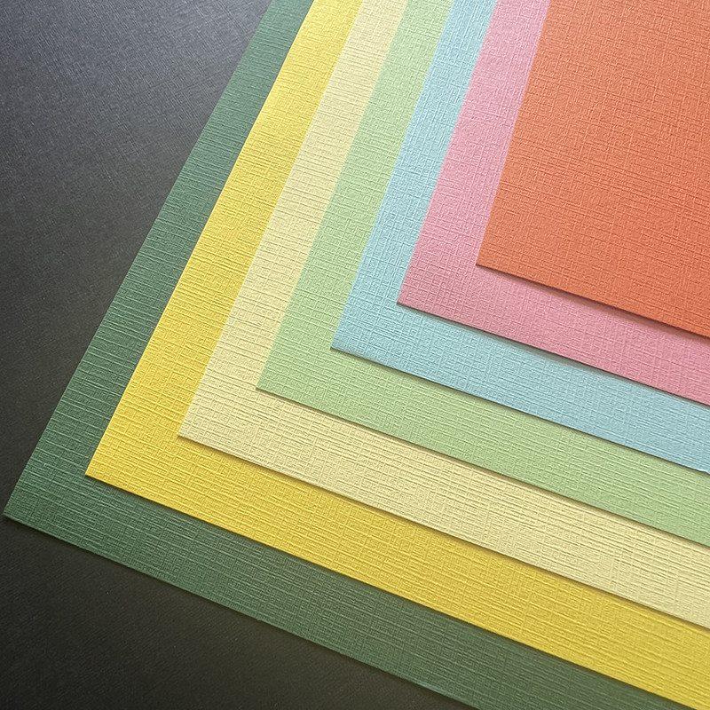 230g Linen Textured A4/A5 Colored Cardstock for Printing A5 Dark Green 50 sheets
