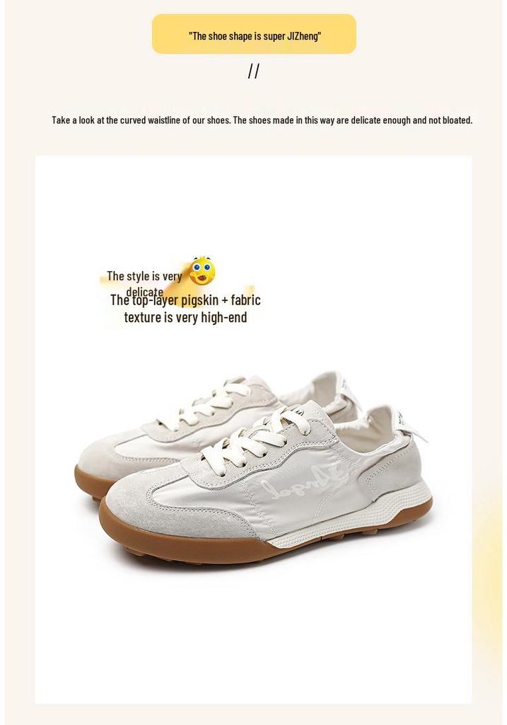 Genuine Leather Women's Argan Ballet Shoes 2026: Retro Lace-up Lightweight Breathable White Trainers