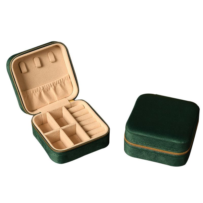 Vintage Storage Box, Jewelry Storage Box, Travel Portable Storage Box зелёный