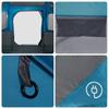 Family Tent with Roof Blue and Grey 435 x 255 x 216 cm