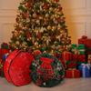Dust-proof Christmas Wreath Storage Bag Transparent Window Christmas Wreath Container  Home