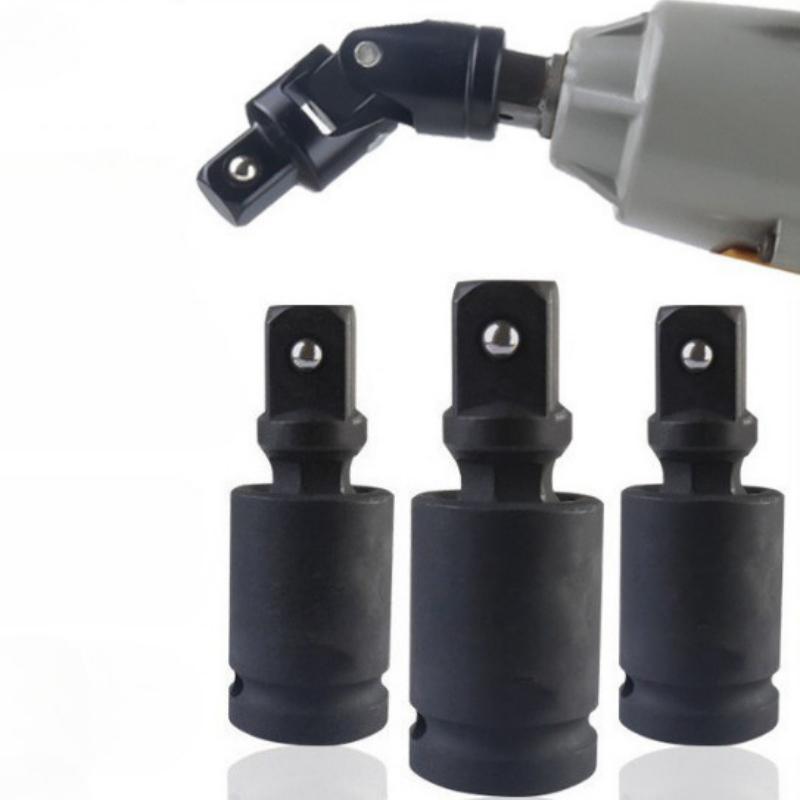 360° Swivel Knuckle Joint Air Impact Socket Adapter 1/2" 3/8" 1/4" Wobble Retractable for Pneumatic Wrench
