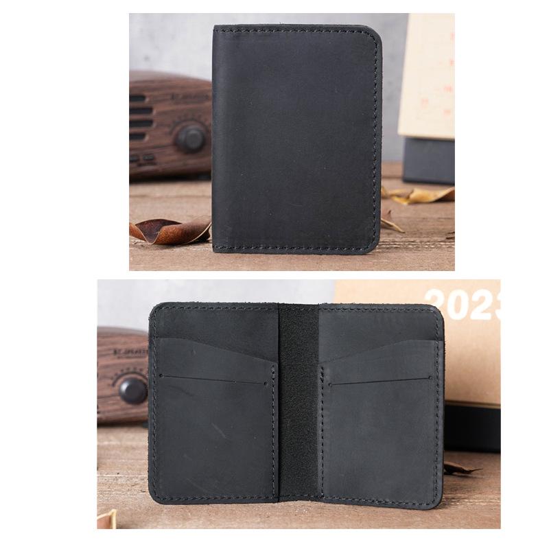 NT Retro Crazy Horse Leather Multi-Card Clutch: Unisex ID & Card Holder Wallet