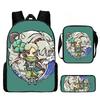 Backpack Naruto Children Set With Pencil Case And Versatile For School Trips Day