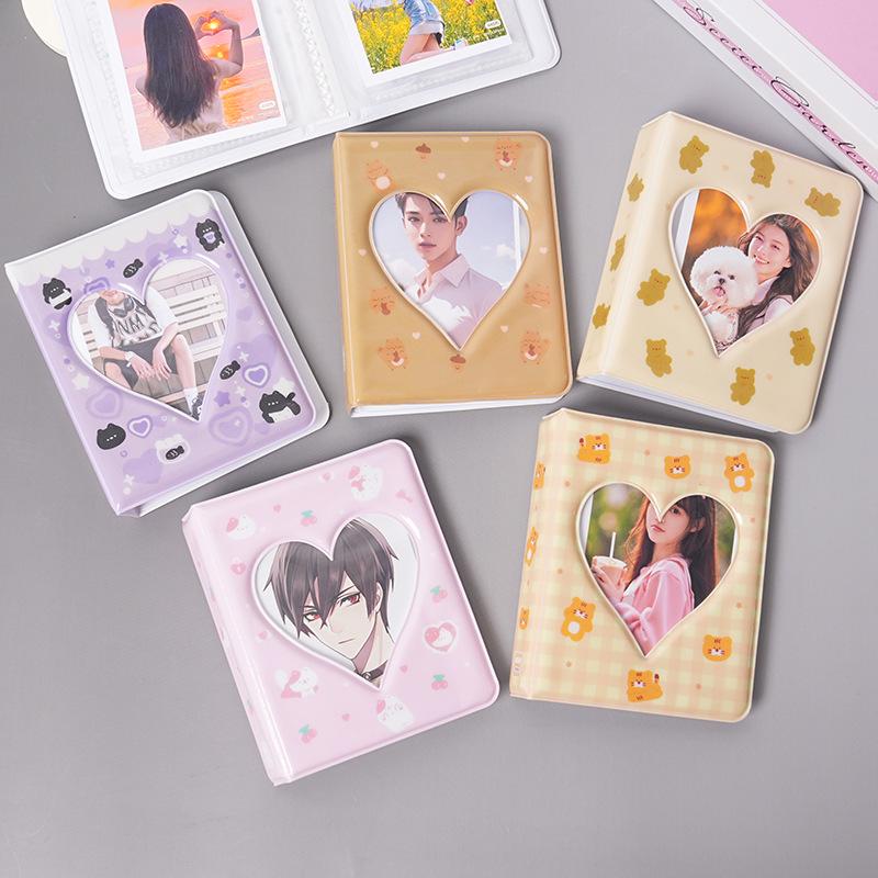 Heart-Shaped 3-Inch Polaroid Photo Storage Album for Small Cards