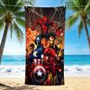 1Pc Superhero Teamup Beach Towel, Quick Dry, Multi-Use for Beach Pool Gym Yoga Home Travel, Christmas, Halloween, Xmas Gift M928676