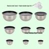 American-Style Silicone-Lidded Salad Bowl Set - Stainless Steel, Multi-purpose for Cooking, Baking, and Egg Beating.