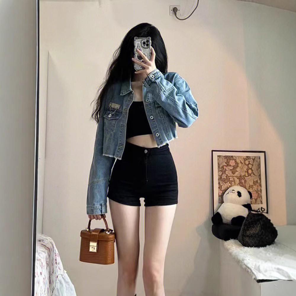 

2025 Women s High-Waist Denim Shorts – Comfortable, Casual & Versatile XL