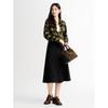 JOOZZY ANNACOLL Elegant Asymmetric Knit A-line Midi Skirt