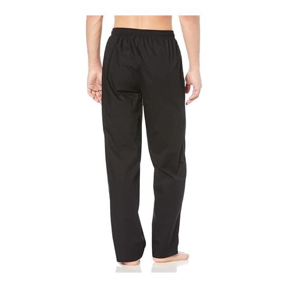 Amazon Essentials Men's Cotton Poplin Straight Fit Pajama Pants (Elastic Waist and Drawstring)