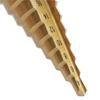 A84E-9 Pcs High-Speed Steel Step Drill Bit Set Power Tools Cone Titanium Coated Metal Hole Cutter 1/4 Inch Hex Shank