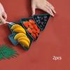 1pc/2pcs-Christmas Tree Fruit Bowl Home Snack Plate Plastic Candy Dish Melon Seeds Dried Fruit Box Lazy Snack Box