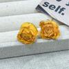 Silver Needle High-Class Rose Flower Real Flower Earrings Ear Pendants Real Flower Perpetual Flower Jewelry