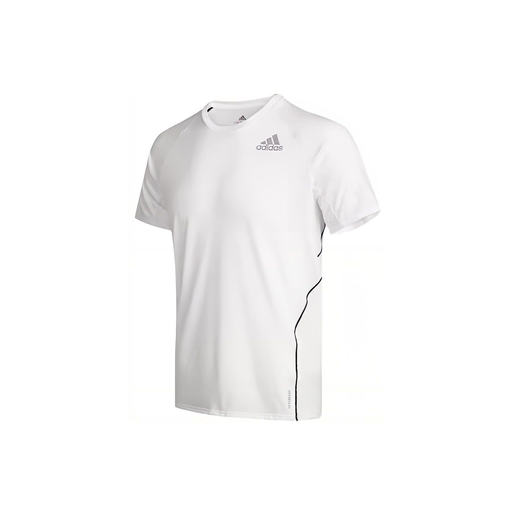 

Adidas Футболка мужская однотонная с круглым вырезом и коротким рукавом с принтом логотипа Белая EB8007 XS