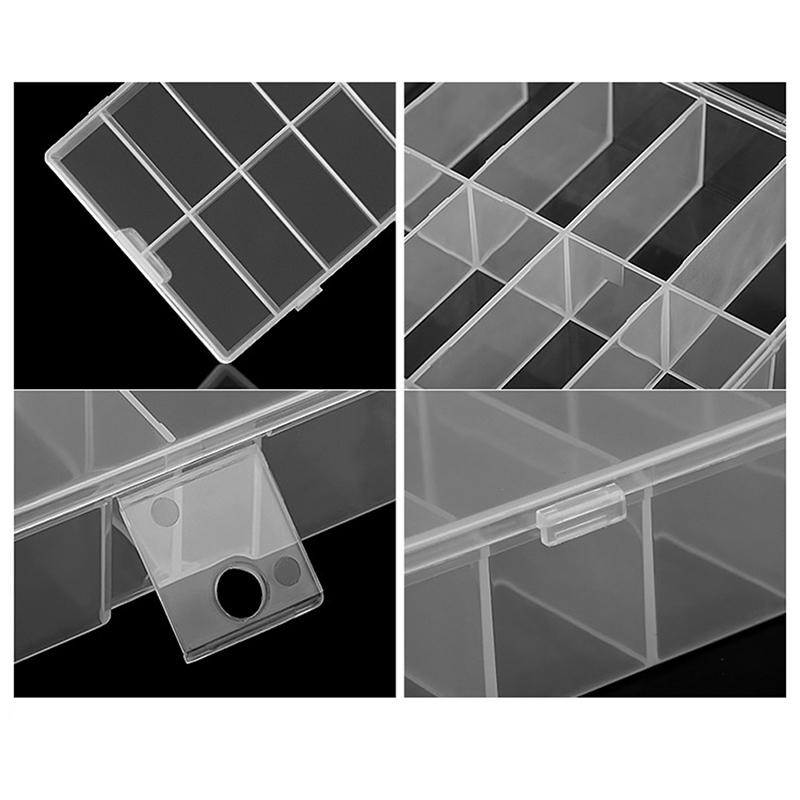 Nail Art Storage Case  Gems Accessories Clear Plastic Empty Container