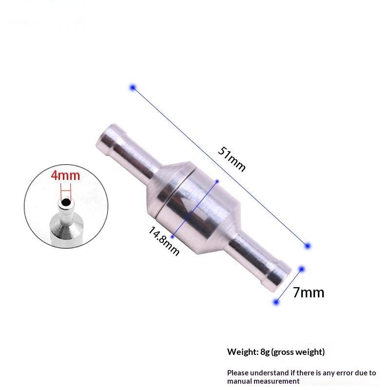6-12Mm Non-Return Valve Auminium Inline-Way Quick Insert Check Valve Replacement Parts For Fuel Water Gas Air Vacuum Accessory
