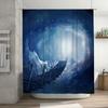 Futuristic Space Scene Waterproof Bathroom Shower Curtain Decoration for Kids Room Home Decor Modern Bath Liner