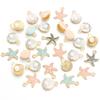 10pcs/lot Alloy Enamel Pendant Colorful Scallop Starfish Shell Shape Charms For DIY Fashion Earring Necklace Jewelry Accessories