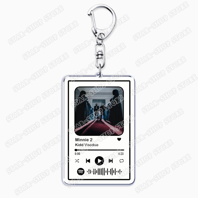 Singer Kidd Voodoo Songs Keychains for Women Accessories Bag PONTE LOKITA Tas Texteandome Music Keying Jewelry Fans Friend Gifts